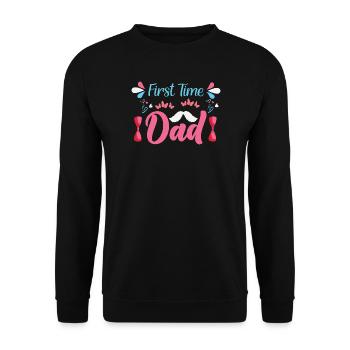Werdender Papa Werdender Vater - Unisex Pullover - Schwarz - Vorne - Alina (178cm) & Michal (187cm)