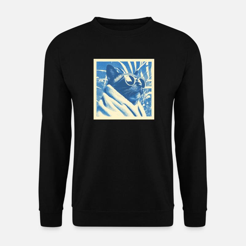Design rétro cool pour chat - Sweat-shirt Unisexe - noir