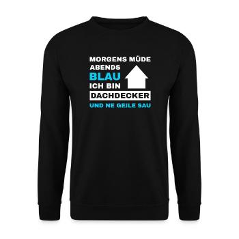 Roofer Roof Roofing Master Roofer - Unisex Sweatshirt - black - Front - Alina (178cm) & Michal (187cm)