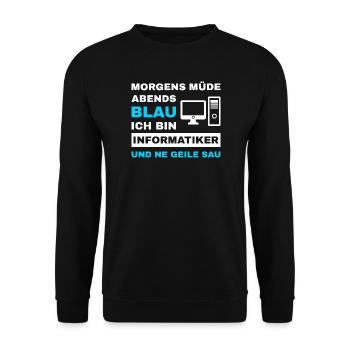 computer scientist programmer admin sayings funny - Unisex Sweatshirt - black - Front - Alina (178cm) & Michal (187cm)