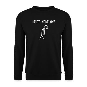 Heute keine OKF Ortskontrollfahrt - Unisex Pullover - Schwarz - Vorne - Alina (178cm) & Michal (187cm)