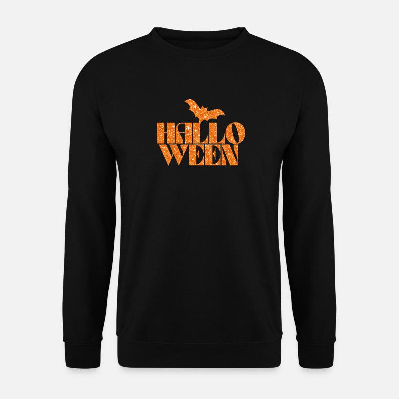 Halloween Glitzer Fledermaus Design - Unisex Pullover - Schwarz