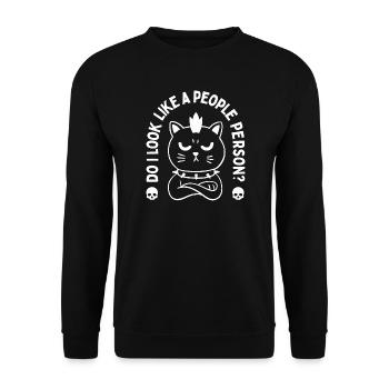 Est-ce que j’ai l’air d’une personne sociable ? - Sweat-shirt Unisexe - noir - Devant - Alina (178cm) & Michal (187cm)