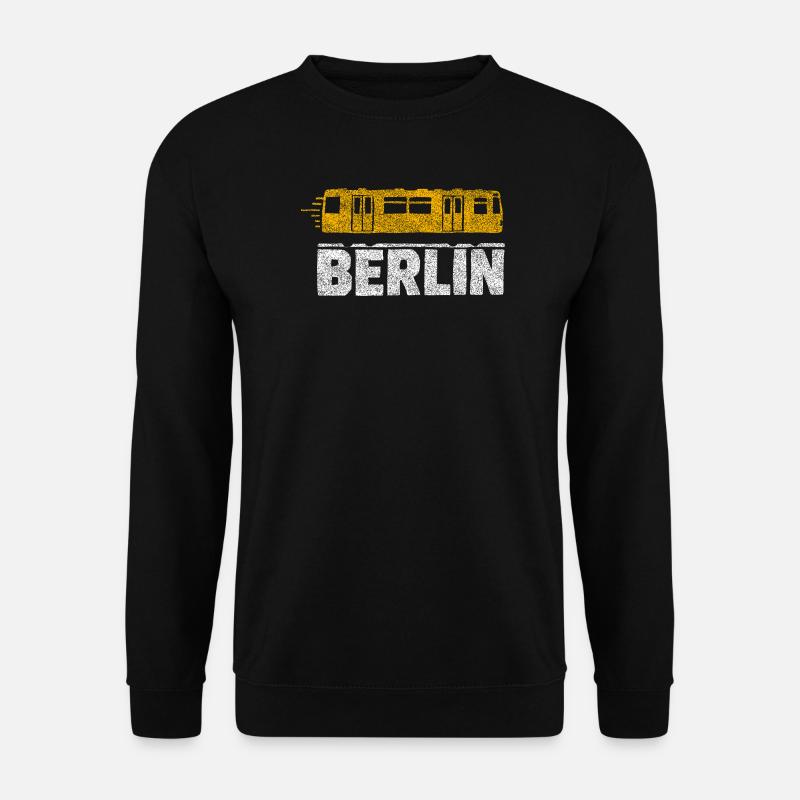Graphique du tramway de Berlin - Sweat-shirt Unisexe - noir
