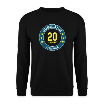 Plumber Anniversary 20 Years 20th Anniversary - Unisex Sweatshirt - black - Front - Alina (178cm) & Michal (187cm)