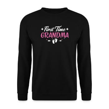 Grossesse Futur Cadeau de Mamie - Sweat-shirt Unisexe - noir - Devant - Alina (178cm) & Michal (187cm)