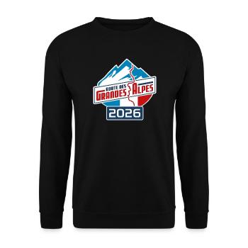 Route des Grandes Alpes | Color | 2026 - Unisex Pullover - Schwarz - Vorne - Alina (178cm) & Michal (187cm)