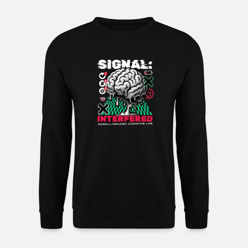 Brain - Signal Interfered - Unisex Pullover - Schwarz