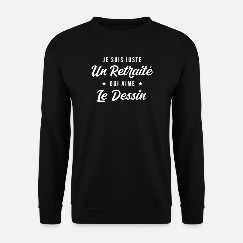 Retired drawing enthusiast - Unisex Sweatshirt - black