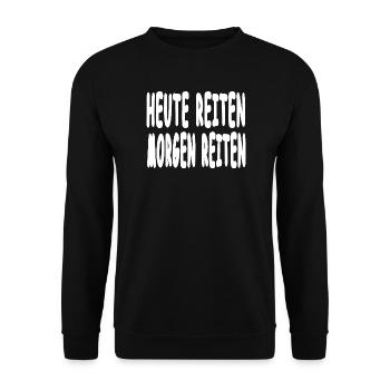 horses - Unisex Sweatshirt - black - Front - Alina (178cm) & Michal (187cm)