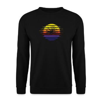 Ruban de soleil arc-en-ciel rétro - Sweat-shirt Unisexe - noir - Devant - Alina (178cm) & Michal (187cm)