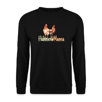 Hühner Mama Muttertag Mutterschaft Mama Elternteil - Unisex Pullover - Schwarz - Vorne - Alina (178cm) & Michal (187cm)