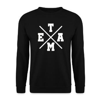 Team - Unisex Pullover - Schwarz - Vorne - Alina (178cm) & Michal (187cm)