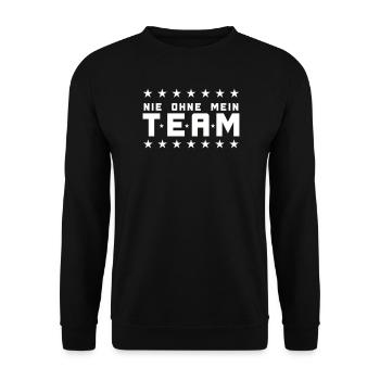 My Team - Unisex Sweatshirt - black - Front - Alina (178cm) & Michal (187cm)