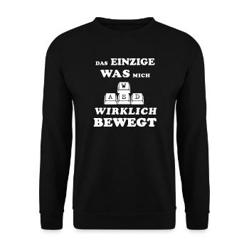 Funny Gamer Saying Gaming Gamer Gamble eSports - Unisex Sweatshirt - black - Front - Alina (178cm) & Michal (187cm)