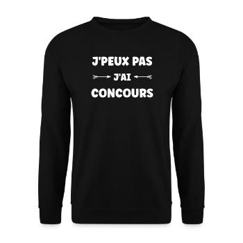 J'peux pas j'ai concours - Sweat-shirt Unisexe - noir - Devant - Alina (178cm) & Michal (187cm)