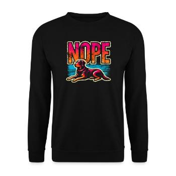 Nö Hund Sonnenuntergang, Vater - Unisex Pullover - Schwarz - Vorne - Alina (178cm) & Michal (187cm)