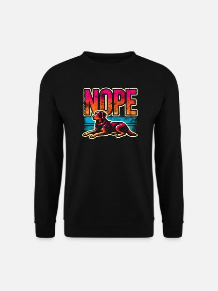 Nope Dog Sunset, Father - Unisex Sweatshirt - black