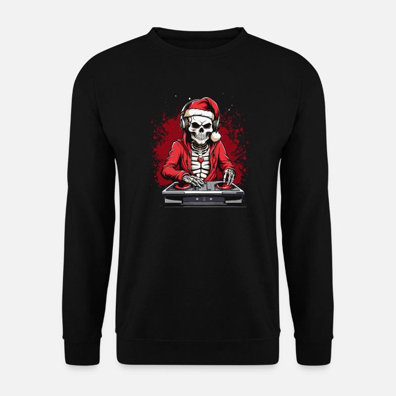 X-mas Skull-Dj  - Unisex Pullover - Schwarz