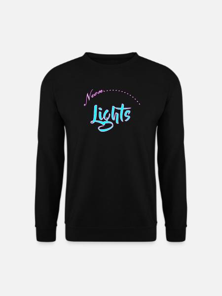 Neon Lights Lettering - Unisex Sweatshirt - black