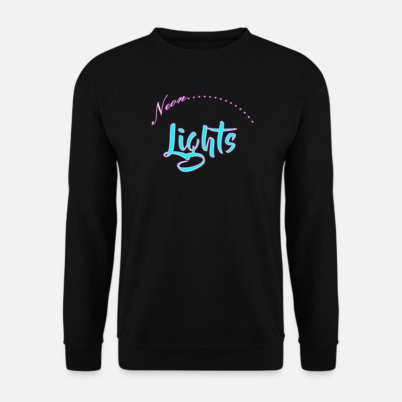 Neon Lights Lettering - Unisex Sweatshirt - black