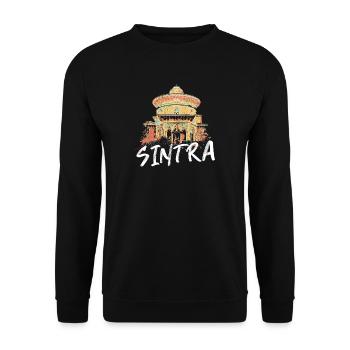 Architektur Monserrate Park Sintra Illustration - Unisex Pullover - Schwarz - Vorne - Alina (178cm) & Michal (187cm)