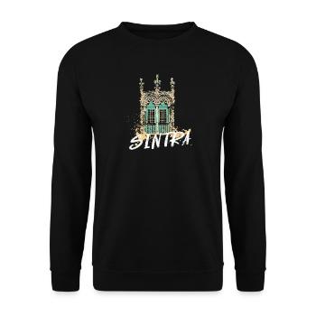 Fenêtre manuéline Sintra illustration Portugal - Sweat-shirt Unisexe - noir - Devant - Alina (178cm) & Michal (187cm)