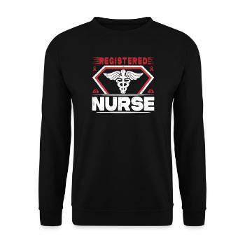 Funny Nurse Gifts Nursing Outfits - Unisex Sweatshirt - black - Front - Alina (178cm) & Michal (187cm)