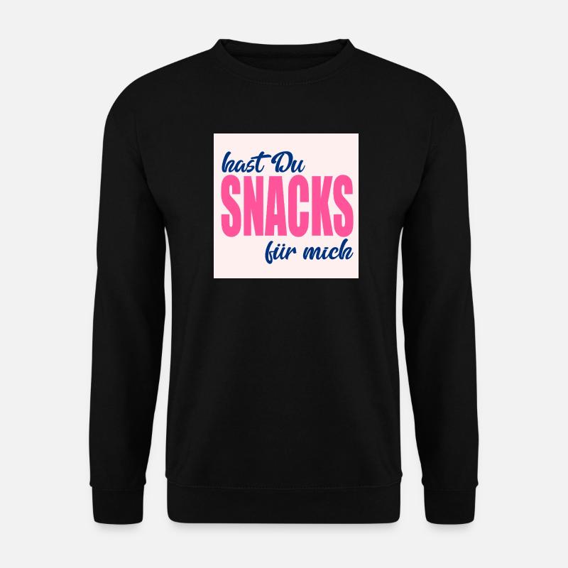 ESSEN SNACKS LIEBEN - Unisex Pullover - Schwarz