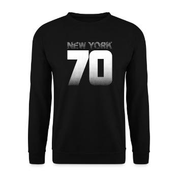 NYC 70 – Manhattan Vibes & Brooklyn Bridge - Unisex Sweatshirt - black - Front - Alina (178cm) & Michal (187cm)