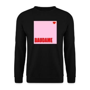 MAÎTRE D’OUVRAGE BAUDAME HAUSBAU HERZ - Sweat-shirt Unisexe - noir - Devant - Alina (178cm) & Michal (187cm)