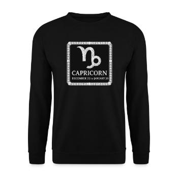 Signe du zodiaque Capricorne - Sweat-shirt Unisexe - noir - Devant - Alina (178cm) & Michal (187cm)