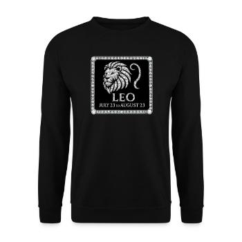Zodiac sign Leo - Unisex Sweatshirt - black - Front - Alina (178cm) & Michal (187cm)