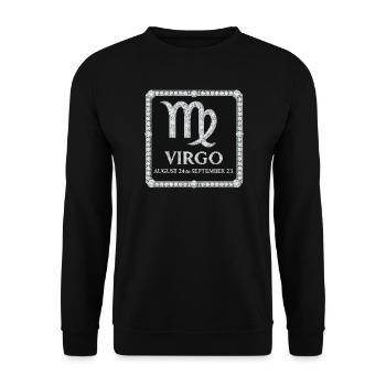 Zodiac sign Virgo - Unisex Sweatshirt - black - Front - Alina (178cm) & Michal (187cm)