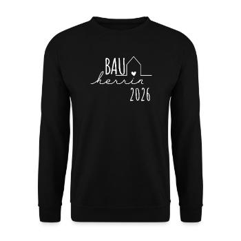 Builder 2026 - Builders Partnerlook Hausbau - Unisex Sweatshirt - black - Front - Alina (178cm) & Michal (187cm)