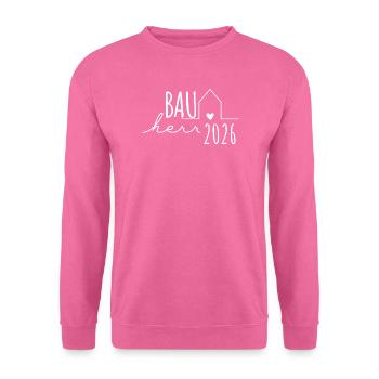 Constructeur 2026 - Builders Partnerlook Hausbau - Sweat-shirt Unisexe - rose - Devant
