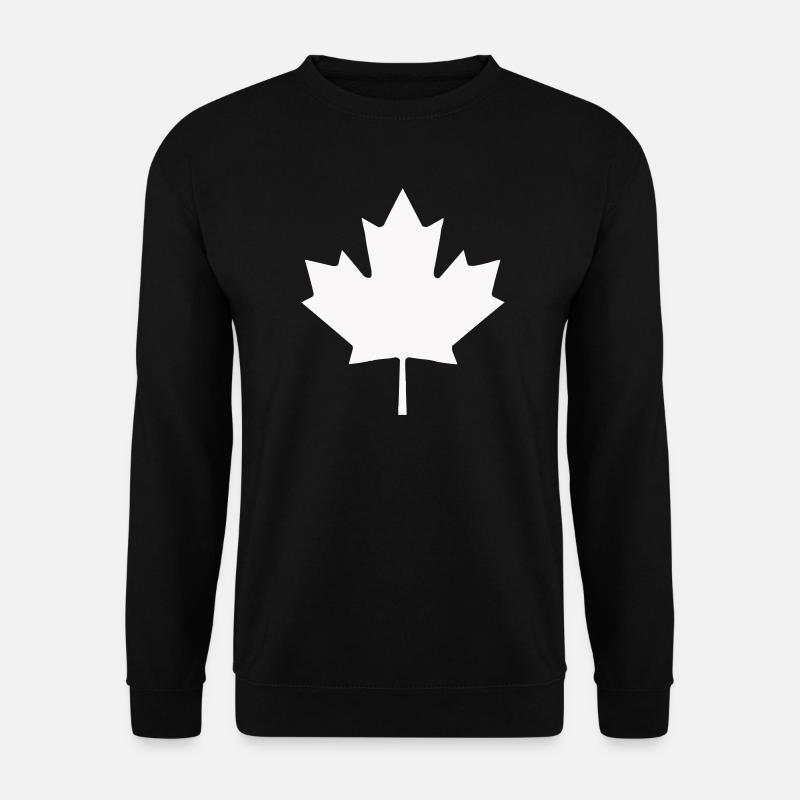 Kanada Blatt Silhouette - Unisex Pullover - Schwarz
