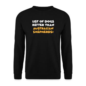Australian Shepherd - Unisex Sweatshirt - black - Front - Alina (178cm) & Michal (187cm)