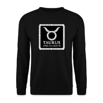 Signe du zodiaque Taureau - Sweat-shirt Unisexe - noir - Devant - Alina (178cm) & Michal (187cm)