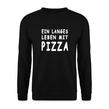 Pizza - Unisex Pullover - Schwarz - Vorne - Alina (178cm) & Michal (187cm)