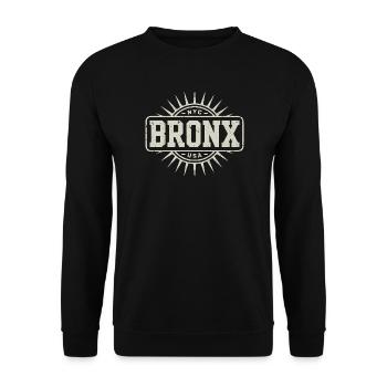 Bronx - New York Souvenir Design - Unisex Sweatshirt - black - Front - Alina (178cm) & Michal (187cm)