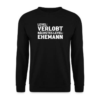 Bräutigam Polterabend Junggesellenabschied - Unisex Pullover - Schwarz - Vorne - Alina (178cm) & Michal (187cm)