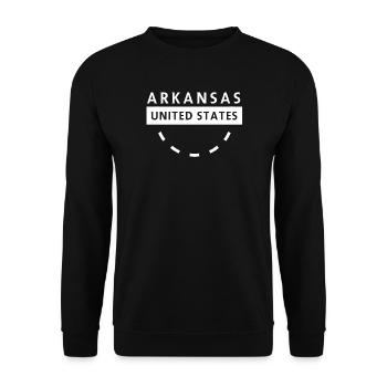 Arkansas State Pride Emblem USA - Unisex Sweatshirt - black - Front - Alina (178cm) & Michal (187cm)