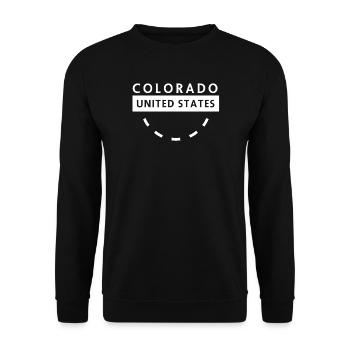 Colorado USA Emblem - Unisex Pullover - Schwarz - Vorne - Alina (178cm) & Michal (187cm)