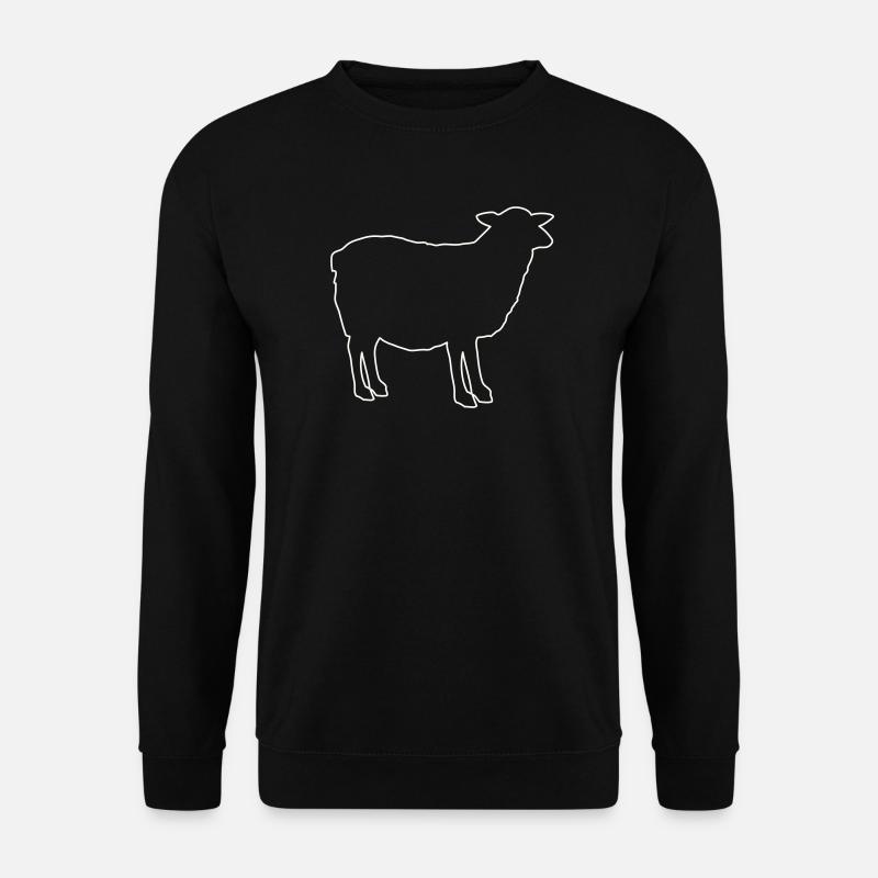 Schaf Silhouette - Unisex Pullover - Schwarz