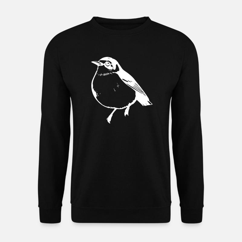 Bird white - Unisex Sweatshirt - black