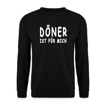 Döner - Unisex Pullover - Schwarz - Vorne - Alina (178cm) & Michal (187cm)