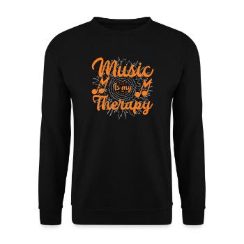 La musique est mon fil de fer - Sweat-shirt Unisexe - noir - Devant - Alina (178cm) & Michal (187cm)