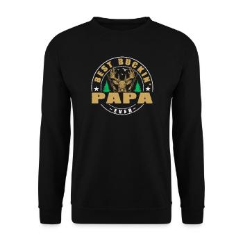 Hunter Dad Gifts Hunting Hunting Hunter Exam - Unisex Sweatshirt - black - Front - Alina (178cm) & Michal (187cm)