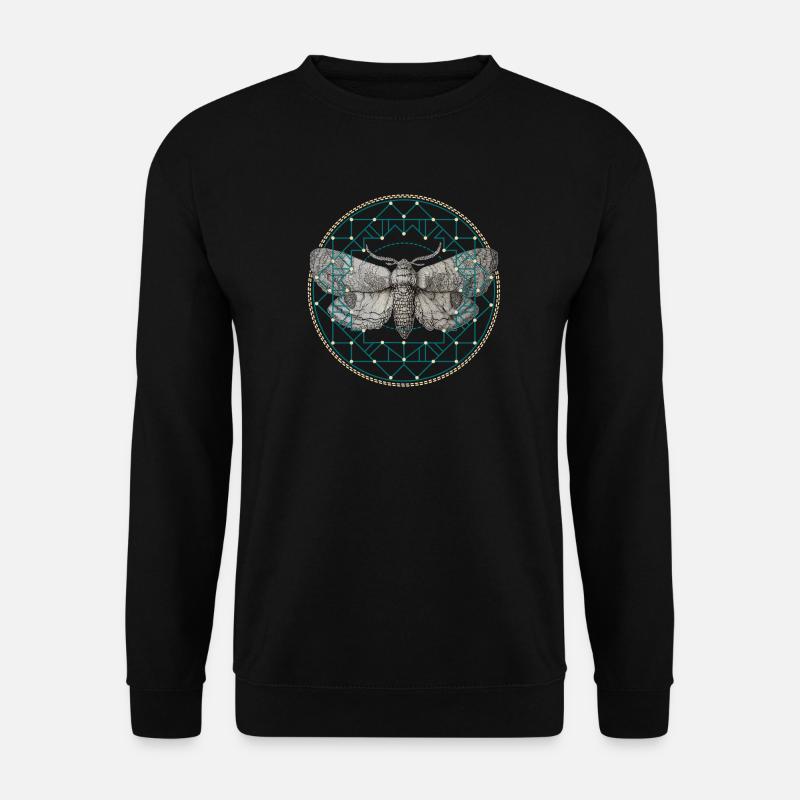 Moth Sacred Geometry - Unisex Sweatshirt - black